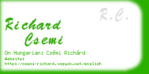 richard csemi business card